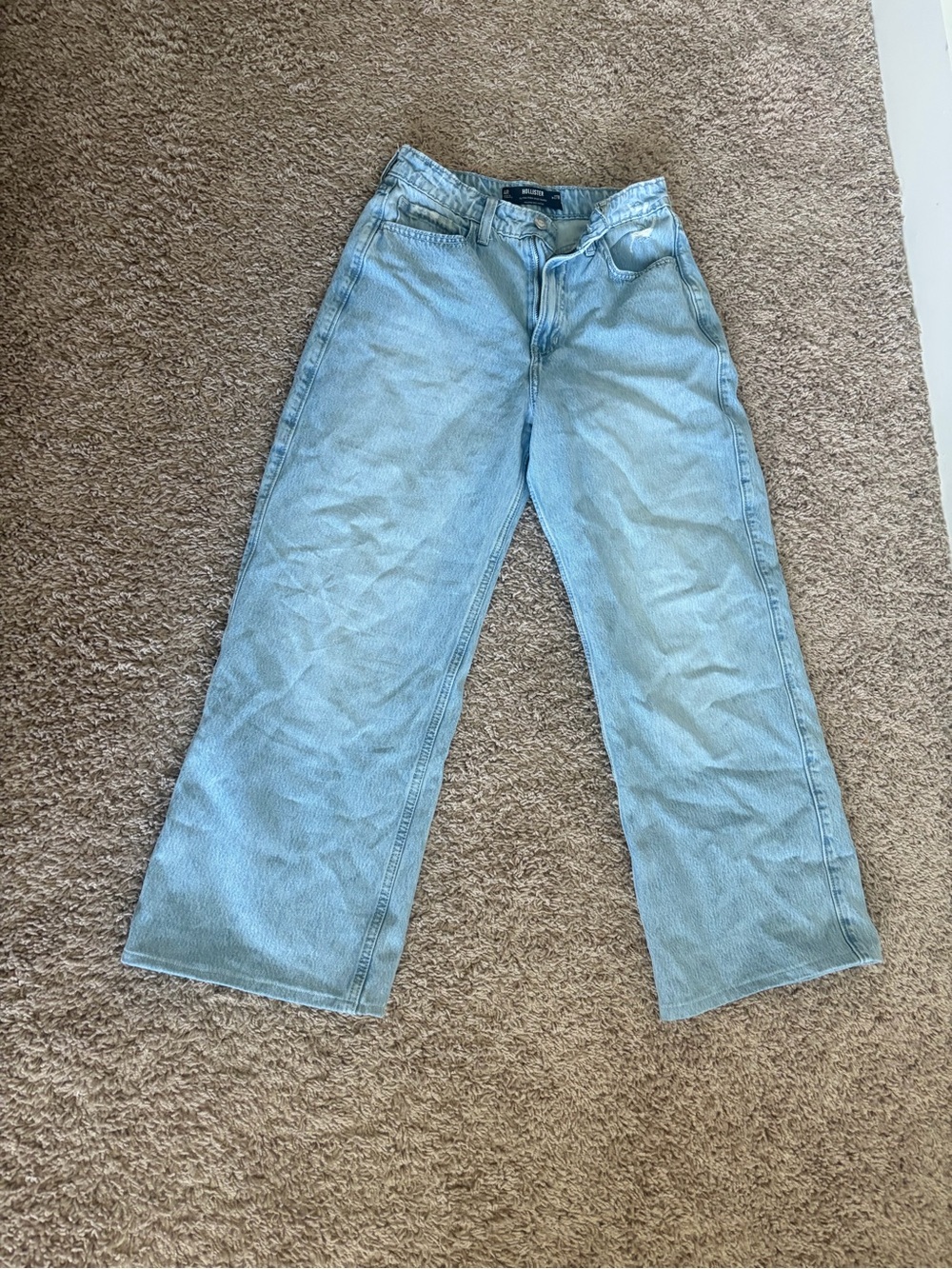 Hollister Light Blue Wide-Leg Jeans